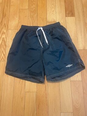 Umbro dark green Athletic Shorts with White Drawstring